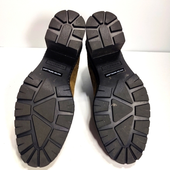 Vince Henderson Suede Chelsea Ankle Boot Army Olive Green Women's Size 9.5M - Picture 8 of 10